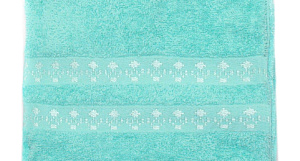 Полотенце банное DE'NASTIA 70х130см ДЕРЕВО ЖИЗНИ мятный 100%Хлопок пл.451гр/м2 D000130 000000000001177484