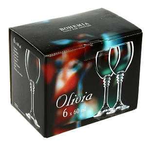 Набор рюмок Оливия Bohemia, 60мл, 6 шт. 000000000001089404