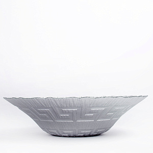 Фруктовница 30см GLASSCOM овальная серебро стекло 000000000001211808