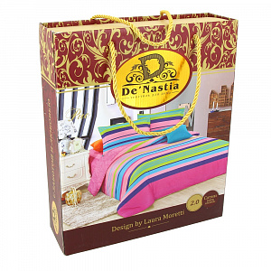 Комплект постельного белья 2спальный DE'NASTIA Сатин Рио (50x70см-2шт) C010369 000000000001109024