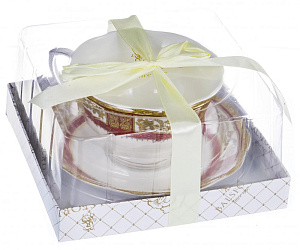 Чайная пара чашка фарфор 220мл/блюдце Круиз подарочная упаковка Паллада Balsford 107-04005 000000000001197838