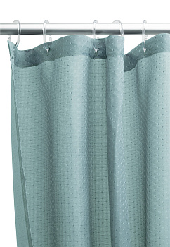 Шторка для ванной 200х180см DE'NASTIA Diamond мятная 100% полиэстер 000000000001213239