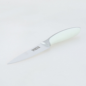 Нож для чистки овощей 9,8см DE'NASTIA белая ручка нержавеющая сталь/пластик 000000000001210806