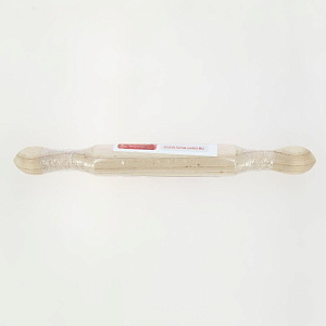 Скалка 30х2,5см ДОЛЯНА с фигурными ручками деревянная 000000000001210078