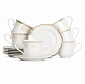 Набор чайный 12 предметов (чашка 220мл-6шт/блюдце 16см-6шт) Stephanie с перламутром золото фарфор