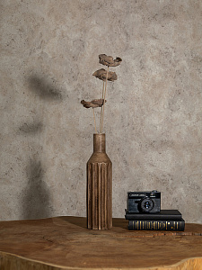 Ваза DE'NASTIA  10x10x36см коричневый дерево манго 000000000001230450