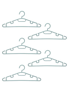 Набор вешалок 5 шт 40см FORA в ассортименте крошка полипропилен_ST 000000000001228696
