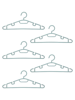 Набор вешалок 5 шт 40см FORA в ассортименте крошка полипропилен_ST 000000000001228696