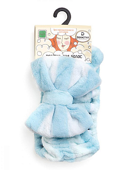 Повязка на голову р.45-64 DE'NASTIA полоса голубой 80%полиэстер/20%полиамид 000000000001200406