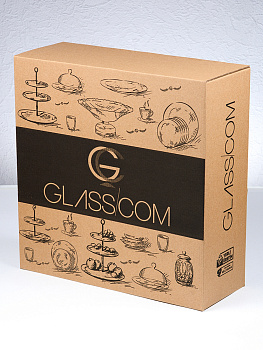 Фруктовница 30см GLASSCOM белое золото стекло 000000000001209500