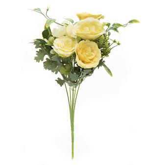 Цветок искуственный Букет микс 25см припыленный пластик 000000000001217058