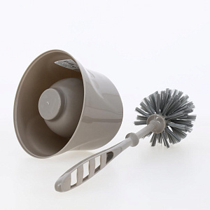 Набор туалетный ерш на подставке MARTIKA Капри серый пластик 000000000001210057