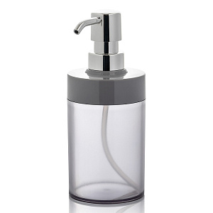 Диспенсер для жидкого мыла 7x7x17см LUCKY серый пластик 000000000001218798
