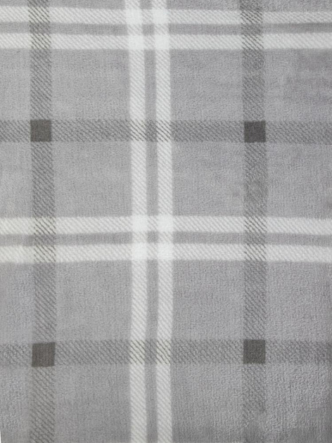 Плед 190x200см LUCKY Клетка серый флис полиэстер_MP 000000000001229781