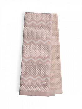 Набор полотенец кухонных 35x70см 2шт DE'NASTIA 270гр вафля зиг-заг/однотон розовый хлопок 000000000001228566