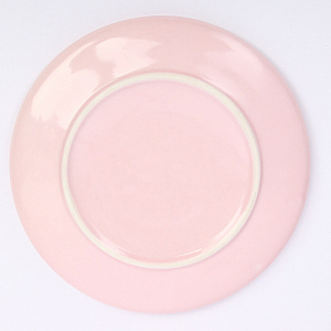 Тарелка обеденная 27см розовый глазурованная керамика 000000000001213930