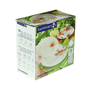 Столовый набор Sweet Impression Luminarc, 18 предметов 000000000001061850