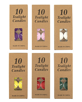 Набор свечей чайных 10шт 000000000001216435