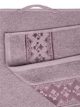 Полотенце 70х130см DE'NASTIA ТАЛИСМАН 1 фиолетовый хлопок-100% 000000000001215354