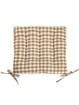 Подушка на стул 38х38см LUCKY Кофейная клетка полиэстер/хлопок 000000000001228243