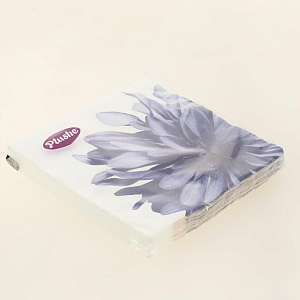 Салфетки бумажные 3слоя 18листов PLUSHE Пионовидная Астра 000000000001206620