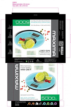 Весы кухонные  МS-067 Maxima, фиолетовый 000000000001132125