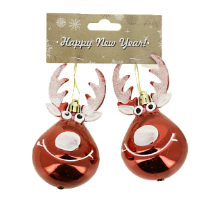 Декоративное украшение Олень 13см 2шт MANDARIN пластик 000000000001209358