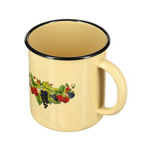 Кружка 1л СТАЛЬЭМАЛЬ с деколью эмалированная сталь 000000000001004486