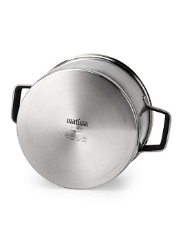 Кастрюля с крышкой 3,5л MATISSA черный нержавеющая сталь/силикон/стекло 000000000001227368