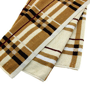 Полотенце DE'NASTIA Барбери 70х130см коричневый 100%Хлопок T000023 000000000001104374