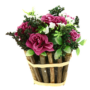 цветок искусственный "Дикая роза"  13смR010457 000000000001189321