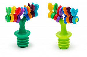 Набор пробка для бутылки и маркеры для бокалов(8шт) силикон Menu Пташки PTK-01 000000000001192493