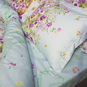 Комплект постельного белья семейный DE'NASTIA Сатин Новелла 4 наволочки C010419 000000000001123890