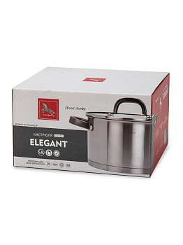 Кастрюля 5,8л PIONEER ELEGANT с крышкой нержавеющая сталь 000000000001224600