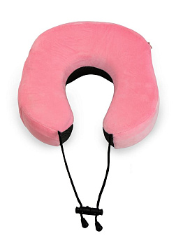 Подушка для путешествий с эффектом памяти съемный чехол розовый полиэстер 000000000001226504