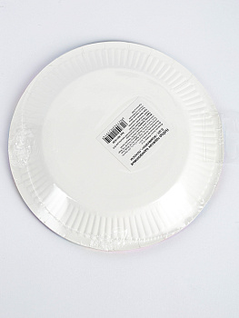 Набор тарелок одноразовых 6шт 18см Хамелеон полосы бумага 000000000001210189