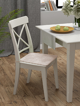 Подушка на стул 40x35x38см DE'NASTIA мемори молочный полиэстер 000000000001154455