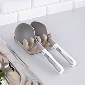 Подставка для кухонных принадлежностей 14x18x5см DE'NASTIA бежевый полипропилен 000000000001212518