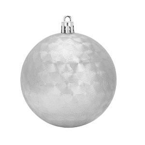 Декоративное украшение Набор шаров 3шт 6см серебро пластик 000000000001224140