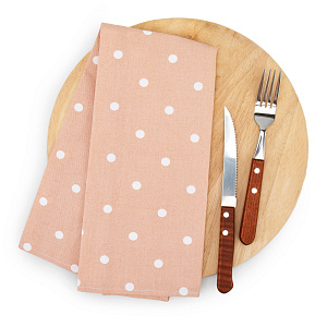 Полотенце кухонное 35х60см LUCKY Горох бежевый хлопок 100% 000000000001218580