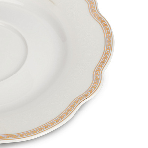 Пара чайная 220мл/блюдце Stephanie с перламутром золото фарфор 000000000001219787
