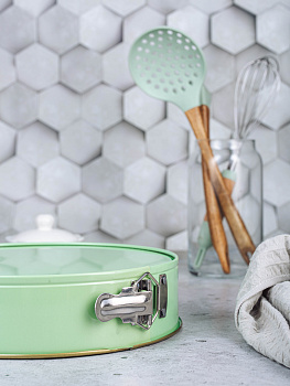 Форма для выпечки торта разъёмная с антипригарным покрытием D=26см ПОСУДА ЦЕНТР (желтый, мята, розовый) ФР-26 а/п 000000000001199098