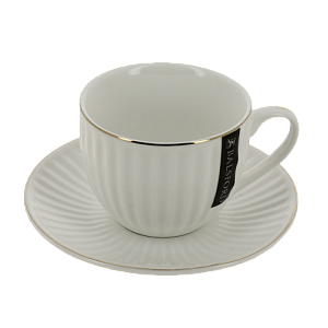 Чайная пара чашка 220мл+блюдце, подарочная упаковка, Грация, Анжелика,101-01011 000000000001183384