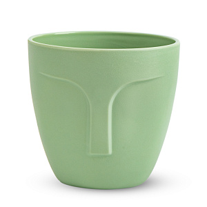 Кашпо 20х17см 4л Абстракция зеленый пластик 000000000001219541