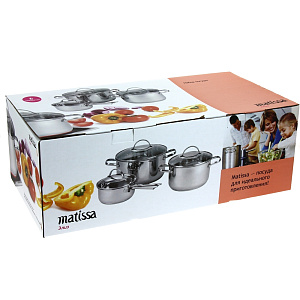Набор кастрюль Элиз Matissa, 3 предмета Набор кастрюль Элиз Matissa, 3 предмета 000000000001008049