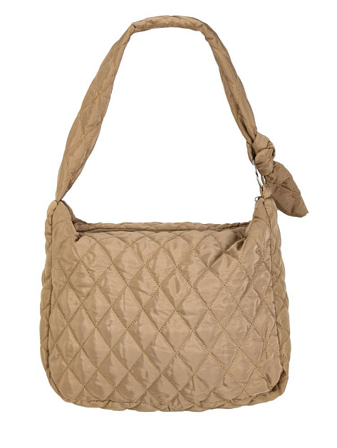 Сумка шоппер 42х11х30см стеганная регулируемая ручка бежевый полиэстер 000000000001229456