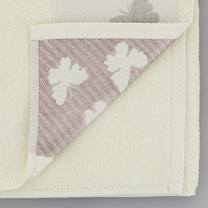 Полотенце 70х130см Dina Me бордюр бабочки молочное 100% хлопок 000000000001208686