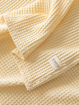 Покрывало 175x200см DE'NASTIA вафельное молочный хлопок 000000000001228486