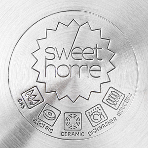 Ковш 2,1л SWEET HOME Бордо нержавеющая сталь 000000000001219083