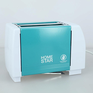 Тостер HOMESTAR HS-2002 мощность 750ВТ бирюзовый пластик 000000000001189588